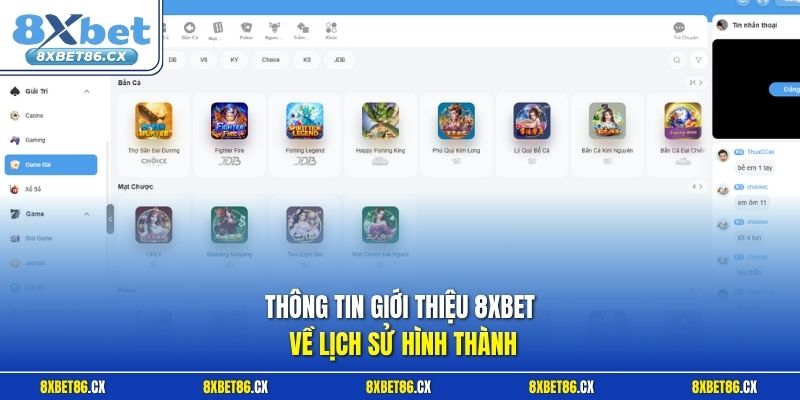 Thông tin giới thiệu 8xbet về lịch sử hình thành